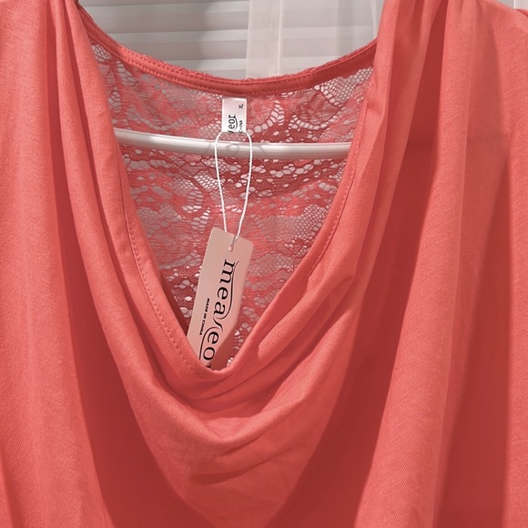 Womens Ruched Cowl Neck Tank Top- XL - Picture 4 of 6